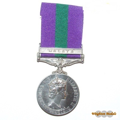 General Service Medal - Malaya Clasp - Pte. S J Lloyd